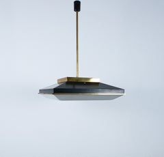 Stilnovo-Deckenleuchte, Lucite-Lichtschirm, Mid-Century-Modern-Stil