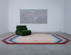 Handmade Wool Rug "Diadem" by Leo and Gretl Wollner, Vienna, 1955