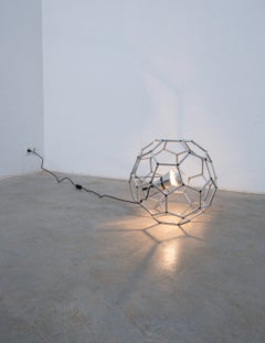 Honeycomb Floor or Desk Chrome Light For Valenti, circa 1970