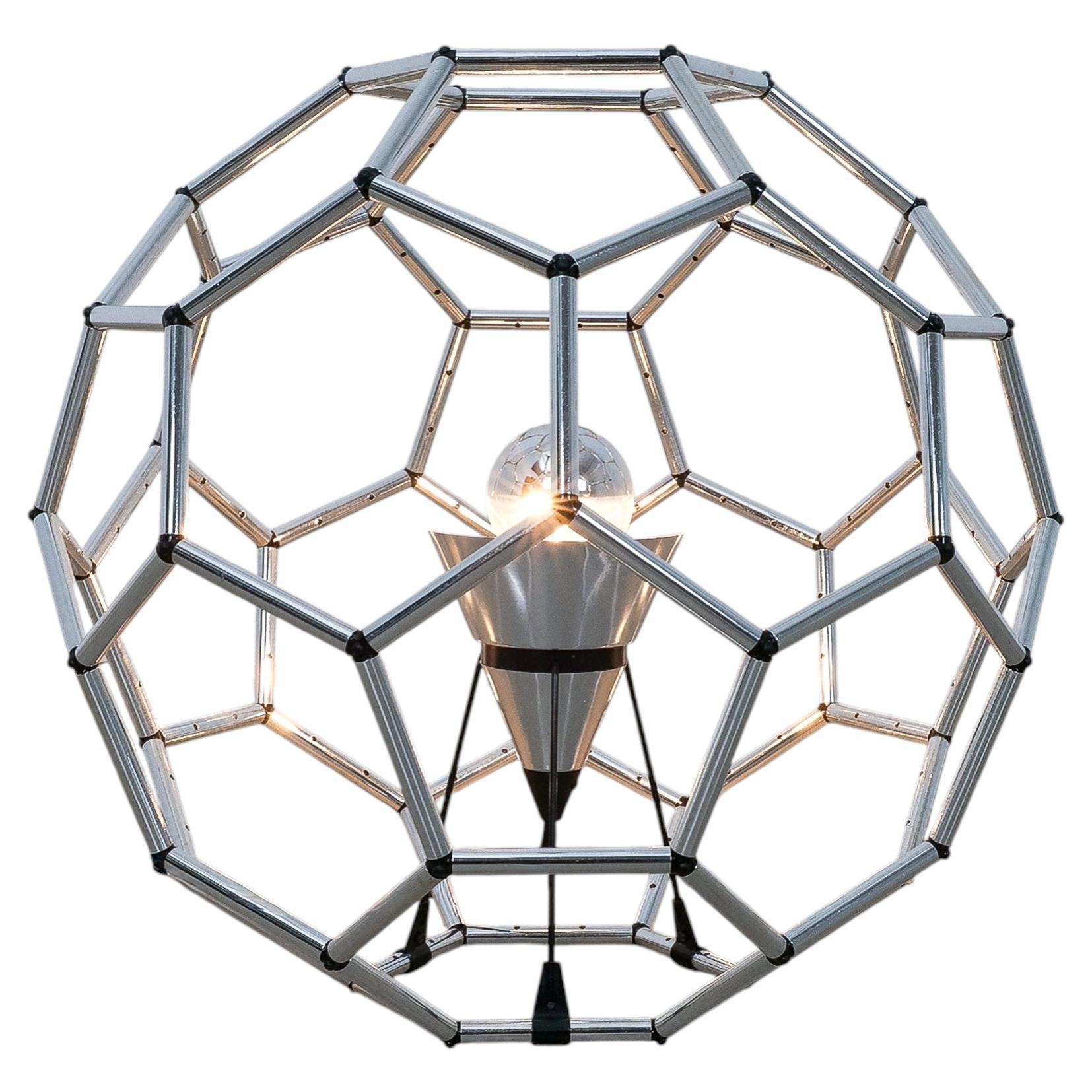 Pre-owned Valenti Honeycomb Floor Or Desk Chrome Light For , Circa 1970 In Clear