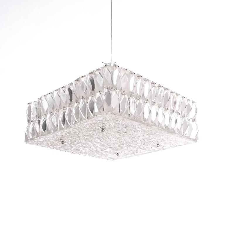 Square Glass Flush Mount Ceiling Light Lights Ideas Square Textured Glass Flush Mount Ceiling Lamp By J T Kalmar For
