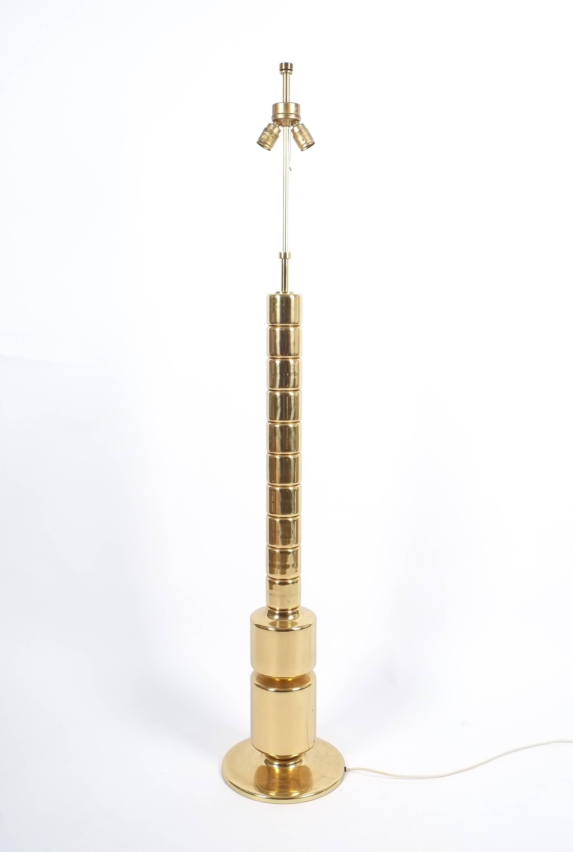 Sculptural Polished Brass Table Lamp Germany, 1970 For Sale 3