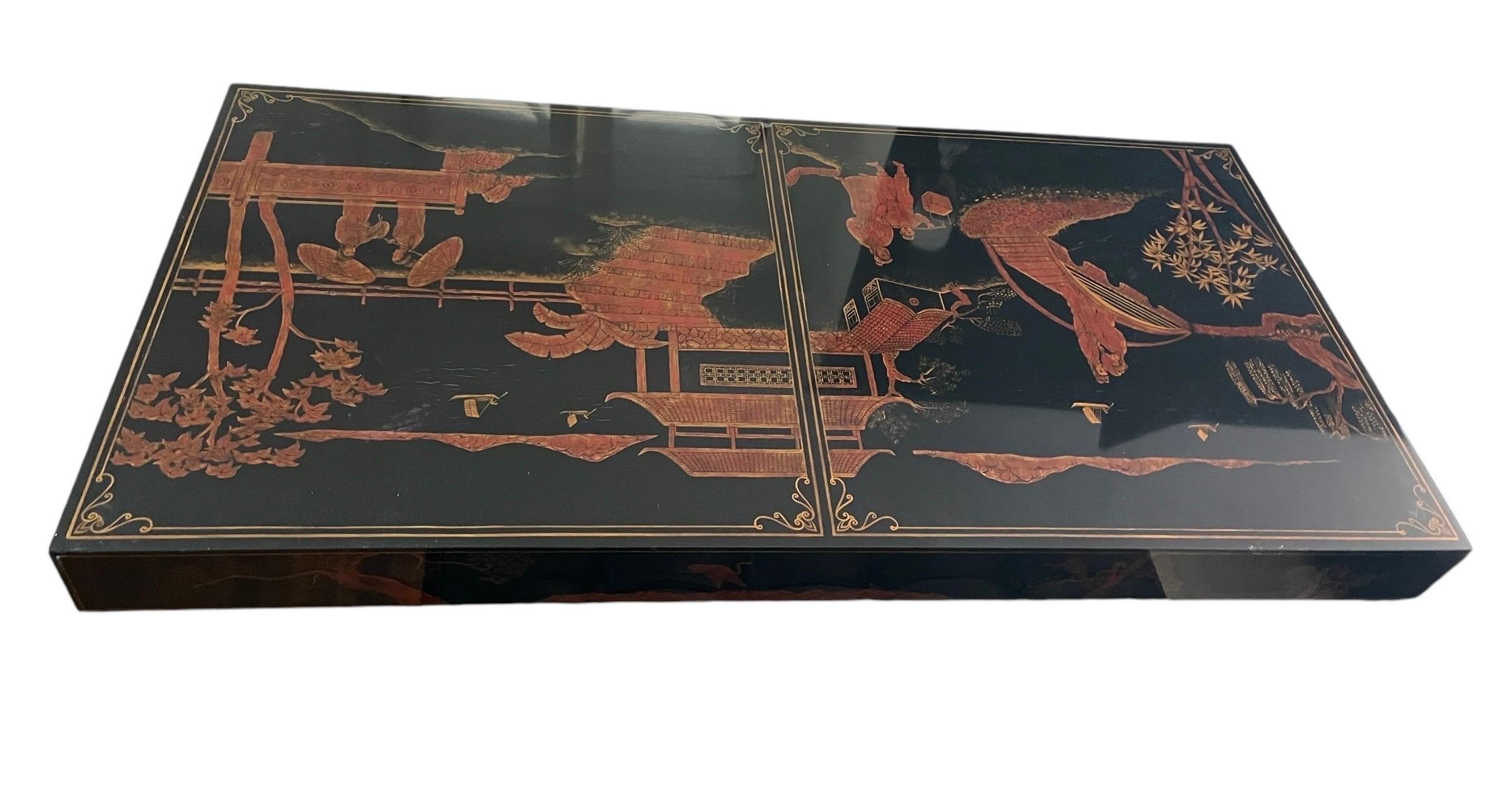 Table d'entrée de bureau chinoiserie Maitland Smith vintage bambou rotin en vente 13