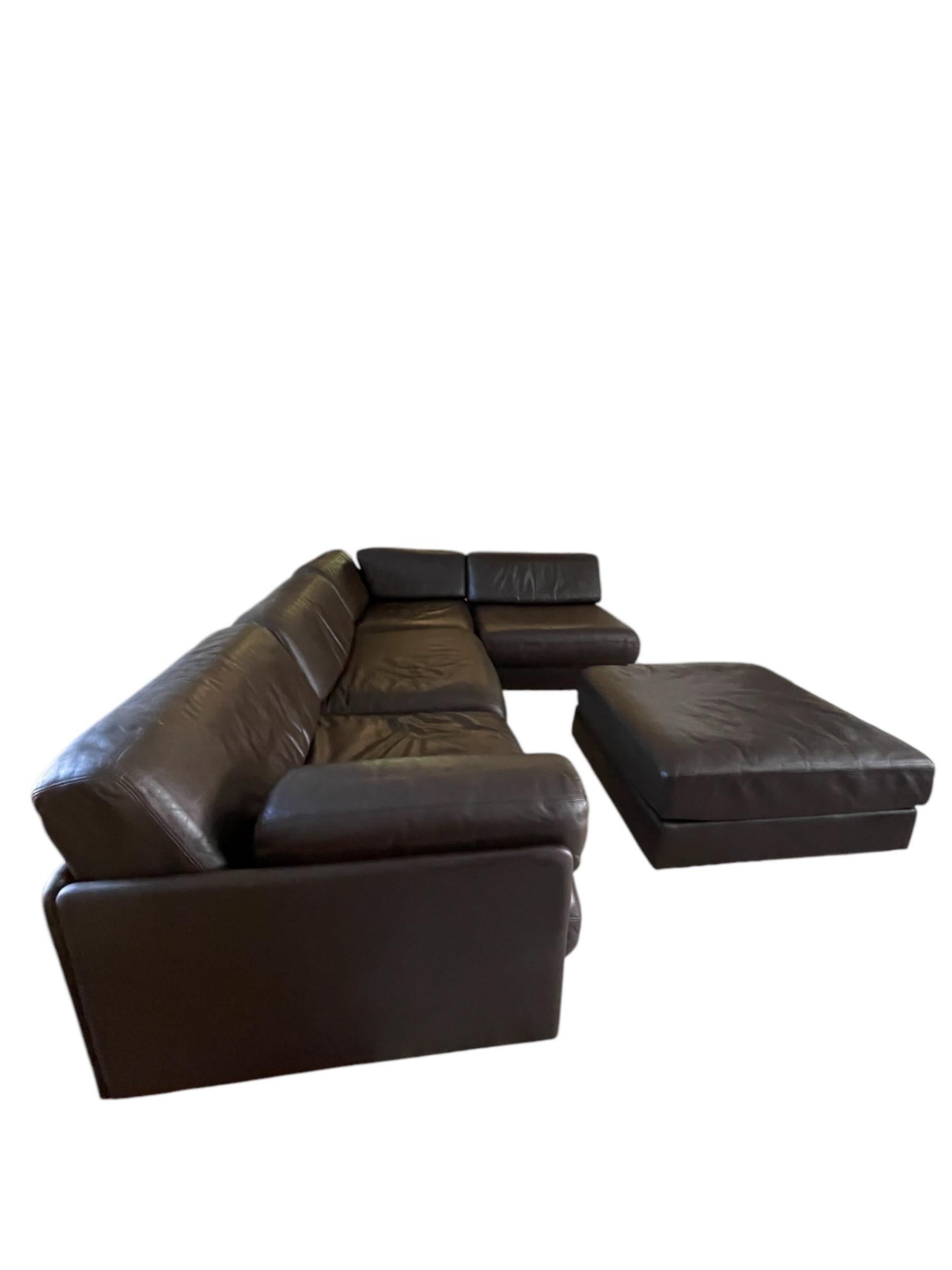 De Sede DS-76 Modular Sleeper Sofa Brown Leather De Sede Sectional Sofa Couch 13