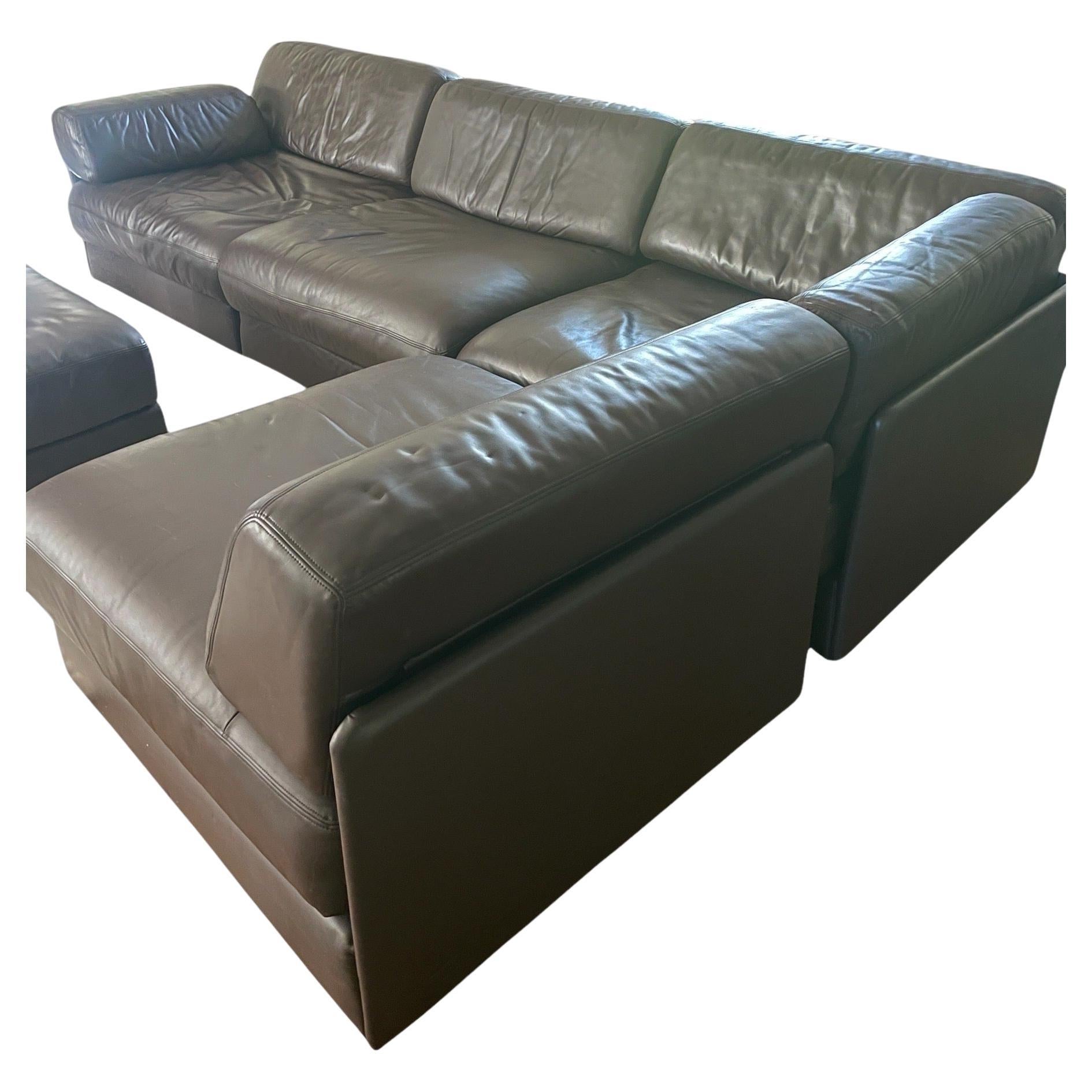 DS-76 was launched around 1972, and was considered revolutionary in its design. The minimalist sofa bed could be converted in a few simple steps without mechanical support.

Mid century modular sofa / daybed (5x) by De Sede, model DS 76, Switzerland