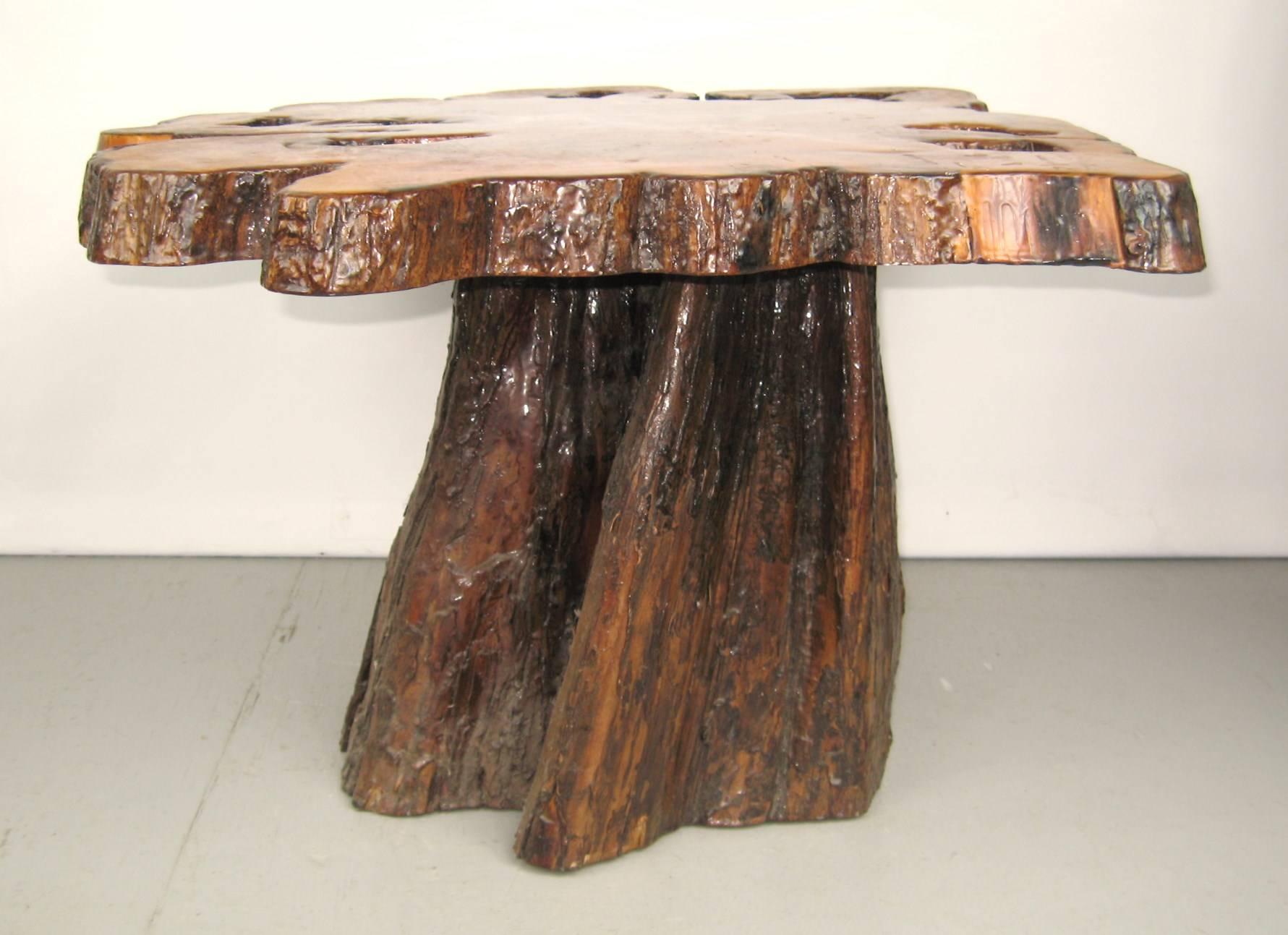 tree stump coffee table