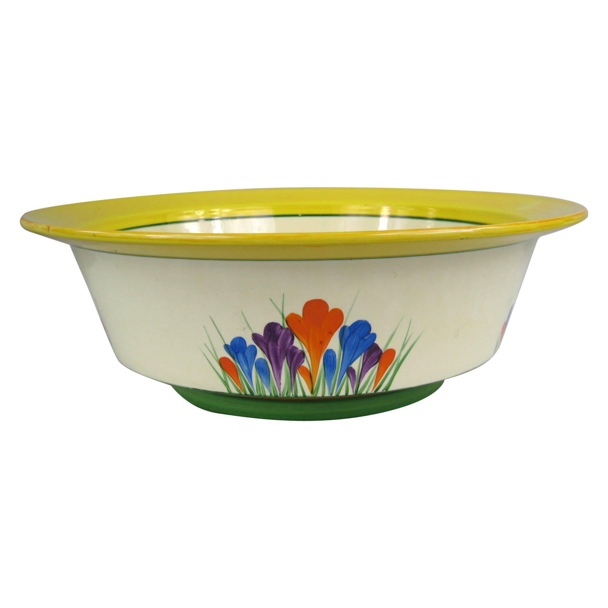 Rare Large Clarice Cliff Bizarre Crocus Bowl, 1930s Sold at Sotheby's Auction