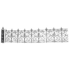 38 Feet of 19th Century Iron Fence