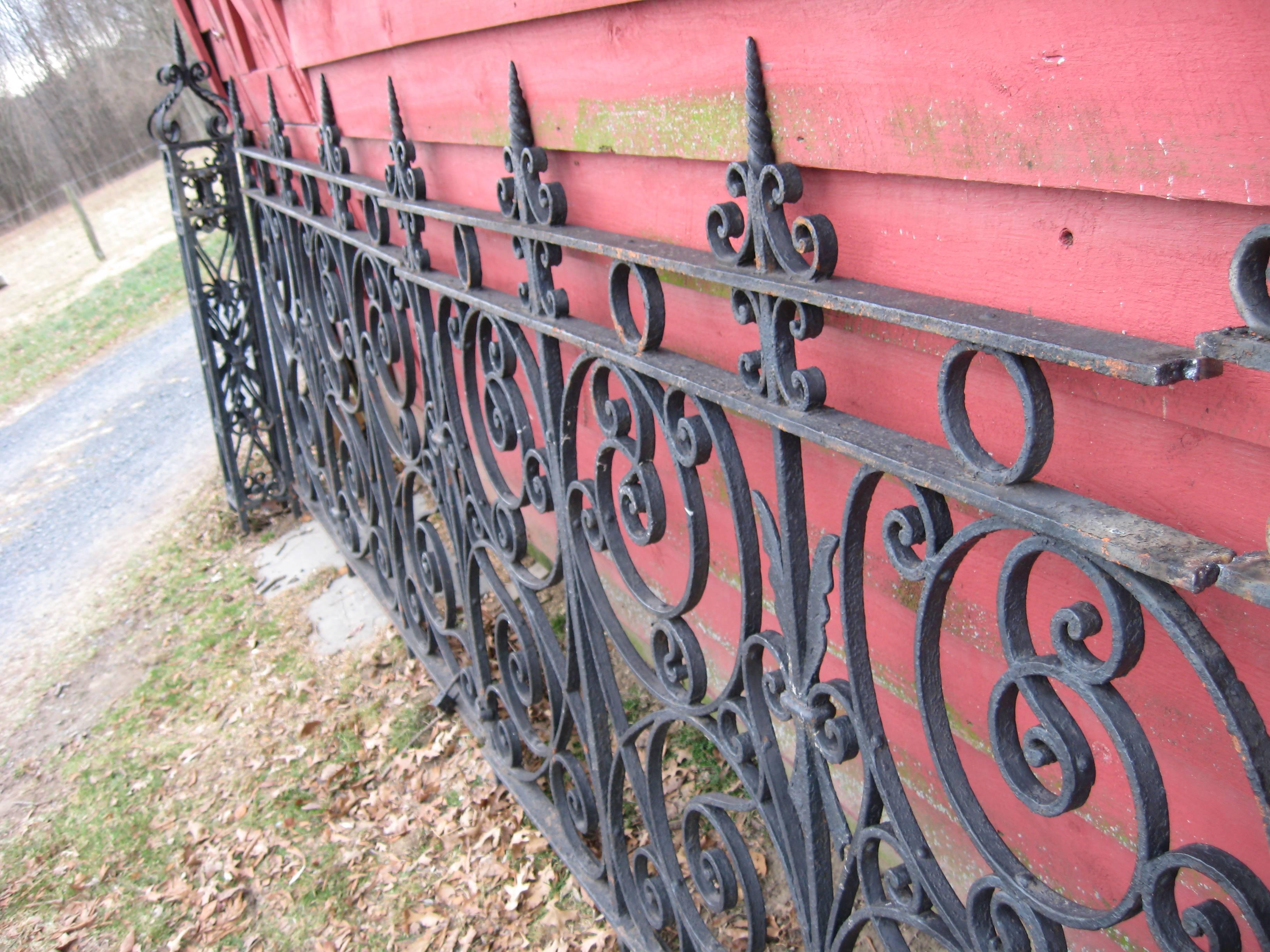 American 38 Feet of 19th Century Iron Fence