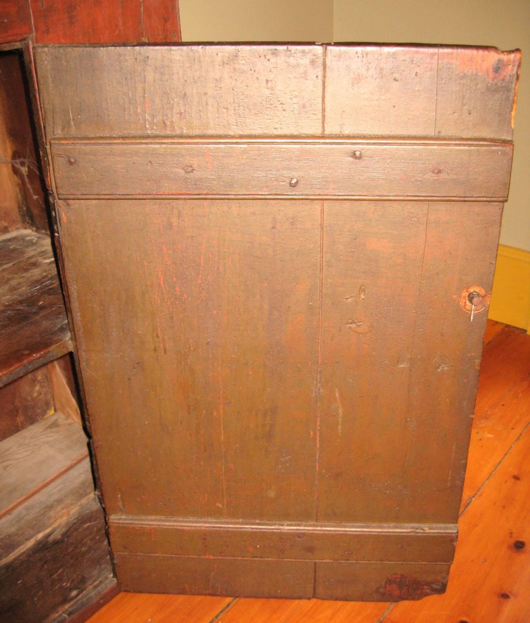 1800s One Door Primitive Farm House Antique Pine Jelly Cupboard