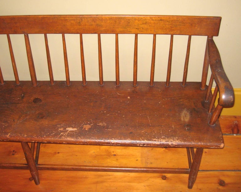 1850s Antique Deacon S Farmhouse Rustic Bench At 1stdibs