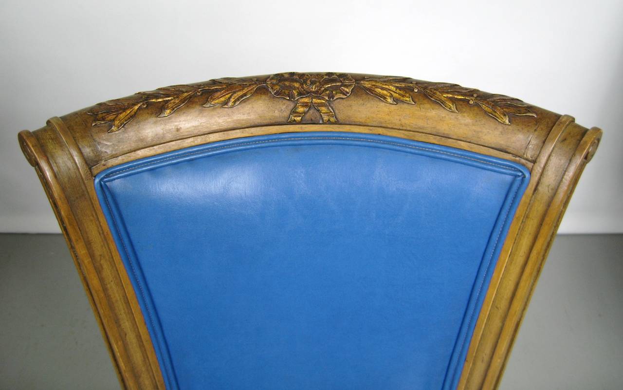 Début du 20ème siècle Paire de chaises italiennes peintes Louis XVI néoclassiques en vente
