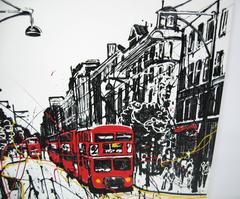 Paul Kenton Bus Stop Blues Oil on Canvas Signed Limited Edition Art Work