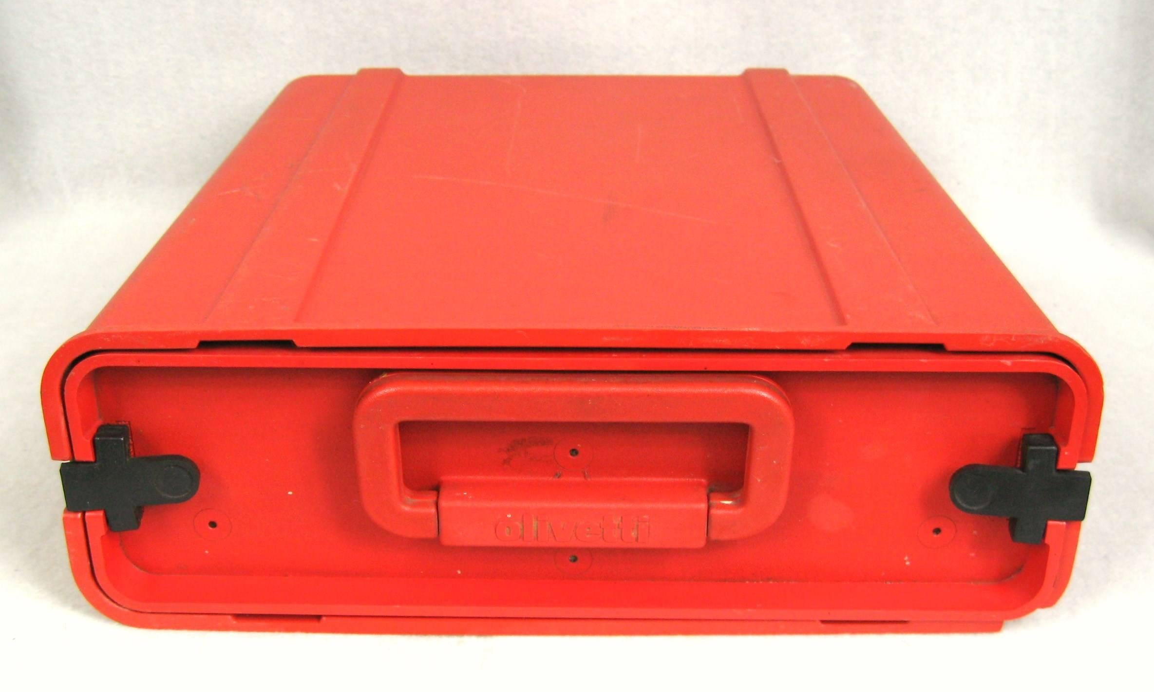 Italian Ettore Sottsass Red Valentine Olivetti Mid-Century Typewriter