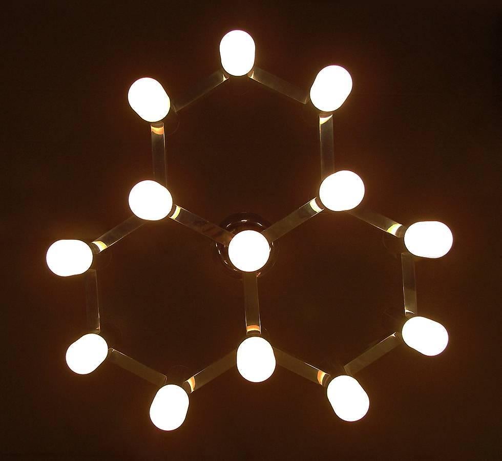 Italian Thirteen-Light Chandelier by Boulanger In Excellent Condition For Sale In London, GB