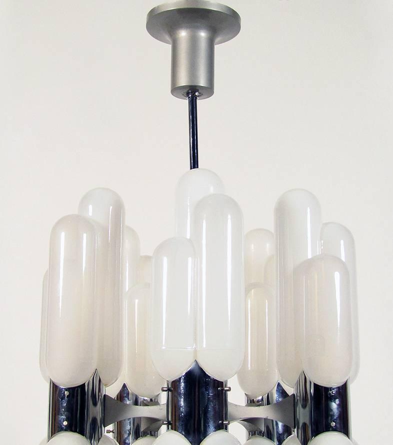 Murano Glass Torpedo Chandelier by Carlos Nason for Mazzega For Sale