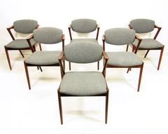 Six Rosewood "Model 42" Chairs by Kai Kristiansen