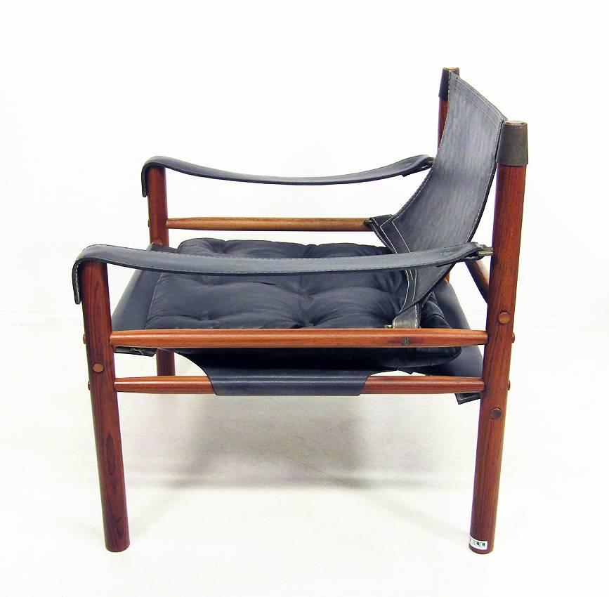 Leather Rosewood Sirocco Chair by Arne Norell For Sale