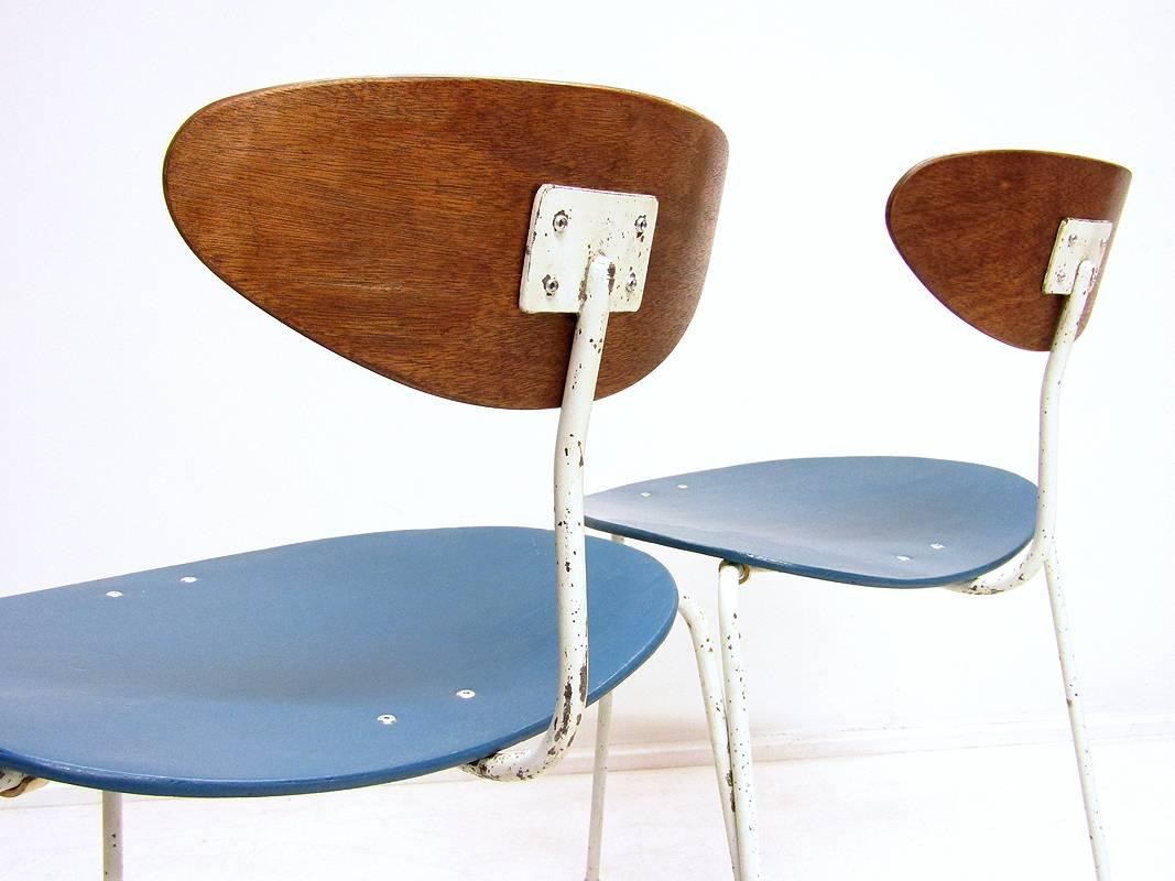 Mid-20th Century Two Rare Unicorn Chairs by Ernest Race