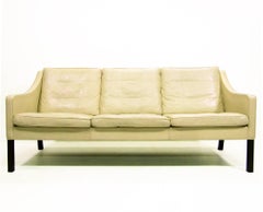 Danish Three-Seat "2209" Sofa in Leather by Børge Mogensen for Fredericia