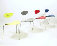 Four 1950s "Unicorn" Chairs by Ernest Race