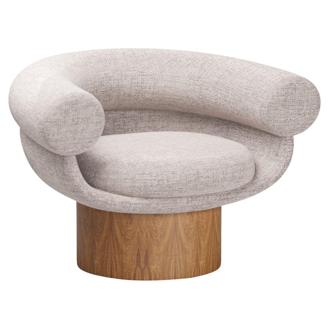 Fauteuil Bowl en tissu gris par Alter Ego Studio