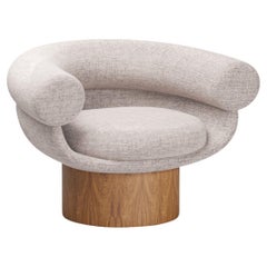 Fauteuil Bowl en tissu gris par Alter Ego Studio