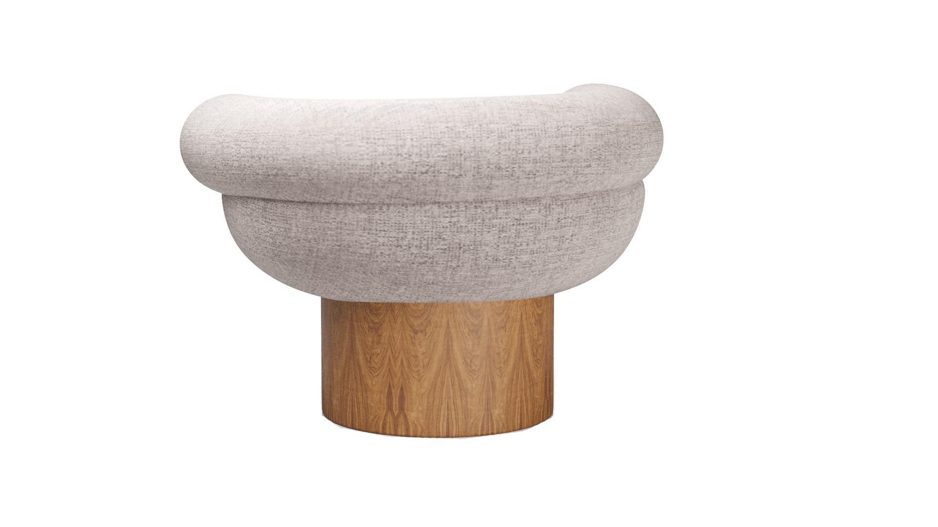 Portugais Fauteuil Bowl en tissu gris par Alter Ego Studio en vente