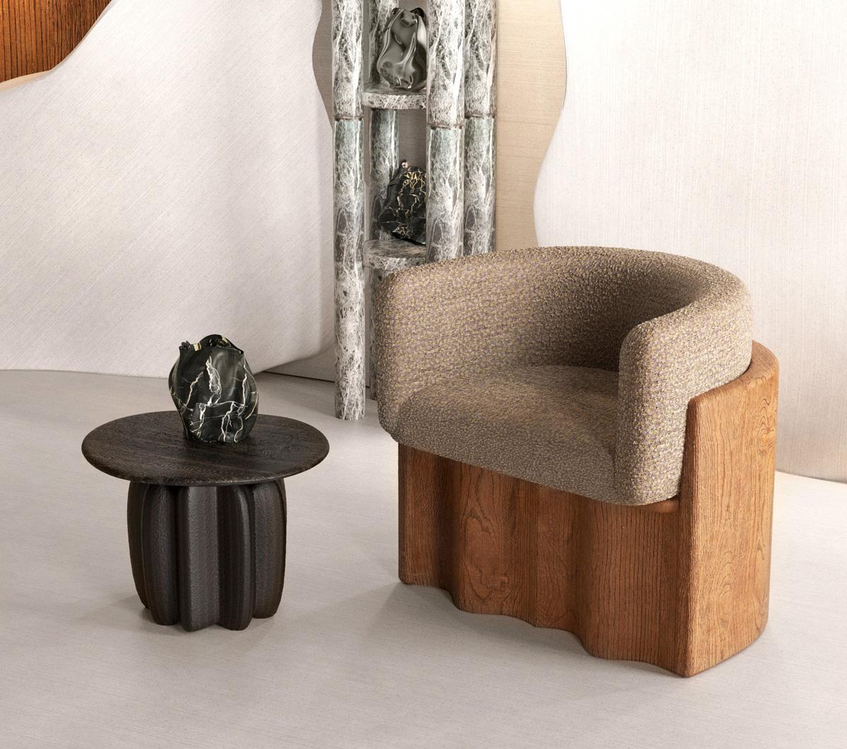 Sillón Plisse de madera de Alter Ego Studio Portugués en venta