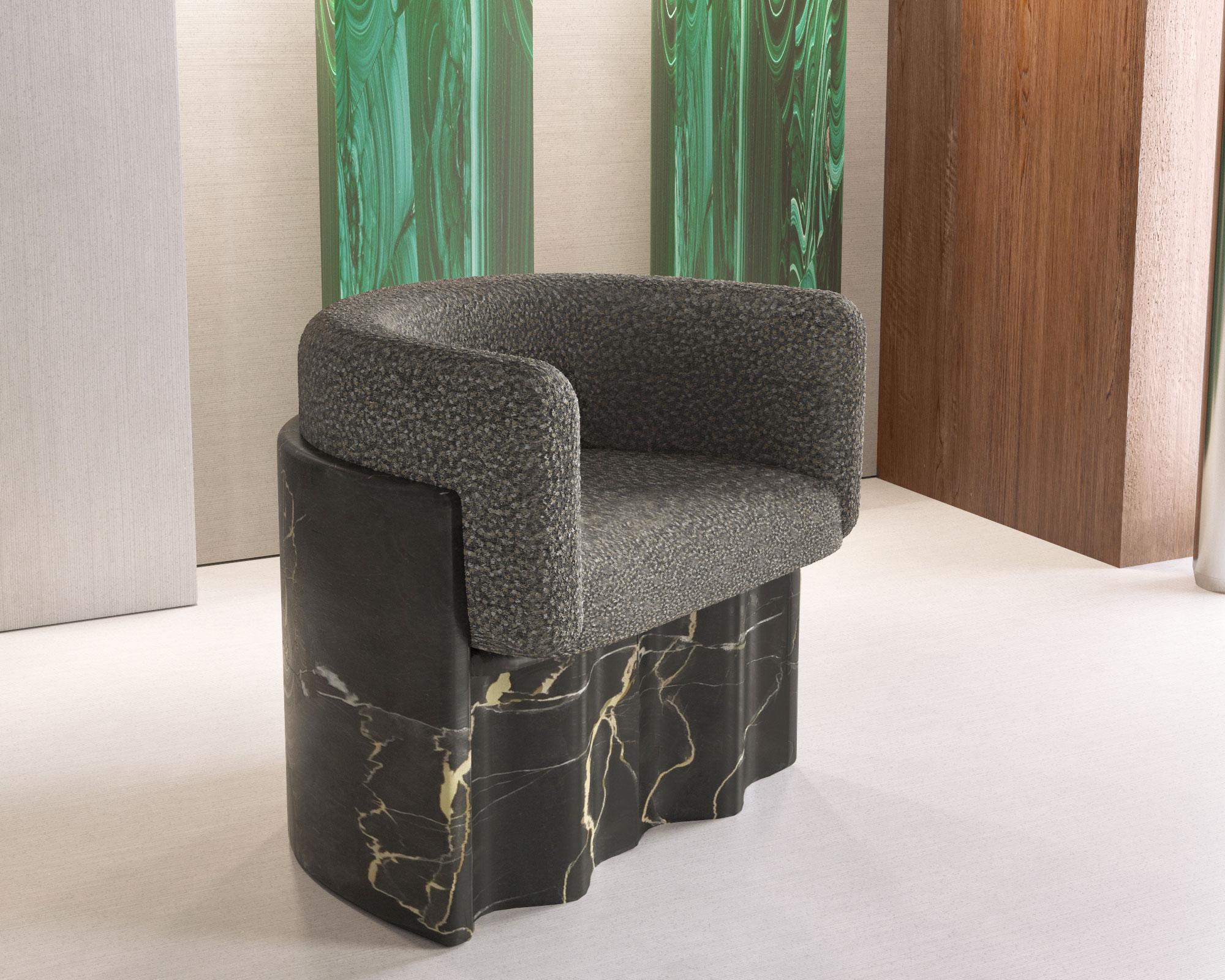 Fauteuil Plisse en Stone par Alter Ego Studio Neuf - En vente à Castelo da Maia, 11