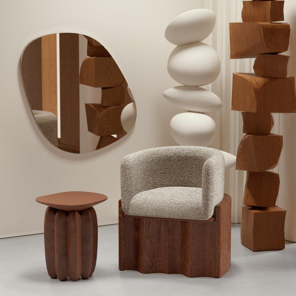 Inspiré par la mode et les plis spectaculaires des jupes plissées, le fauteuil a une forme authentique et ludique.
La combinaison de différents matériaux rend ce produit encore plus original et audacieux.
La forme minimaliste de l'assise et du