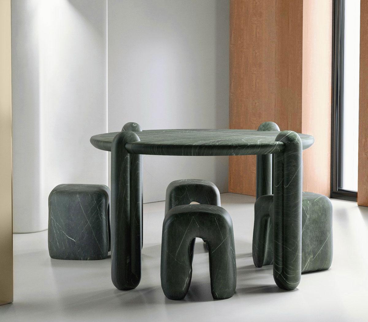 Hocker Manikin von Alter Ego Studio (Stein) im Angebot