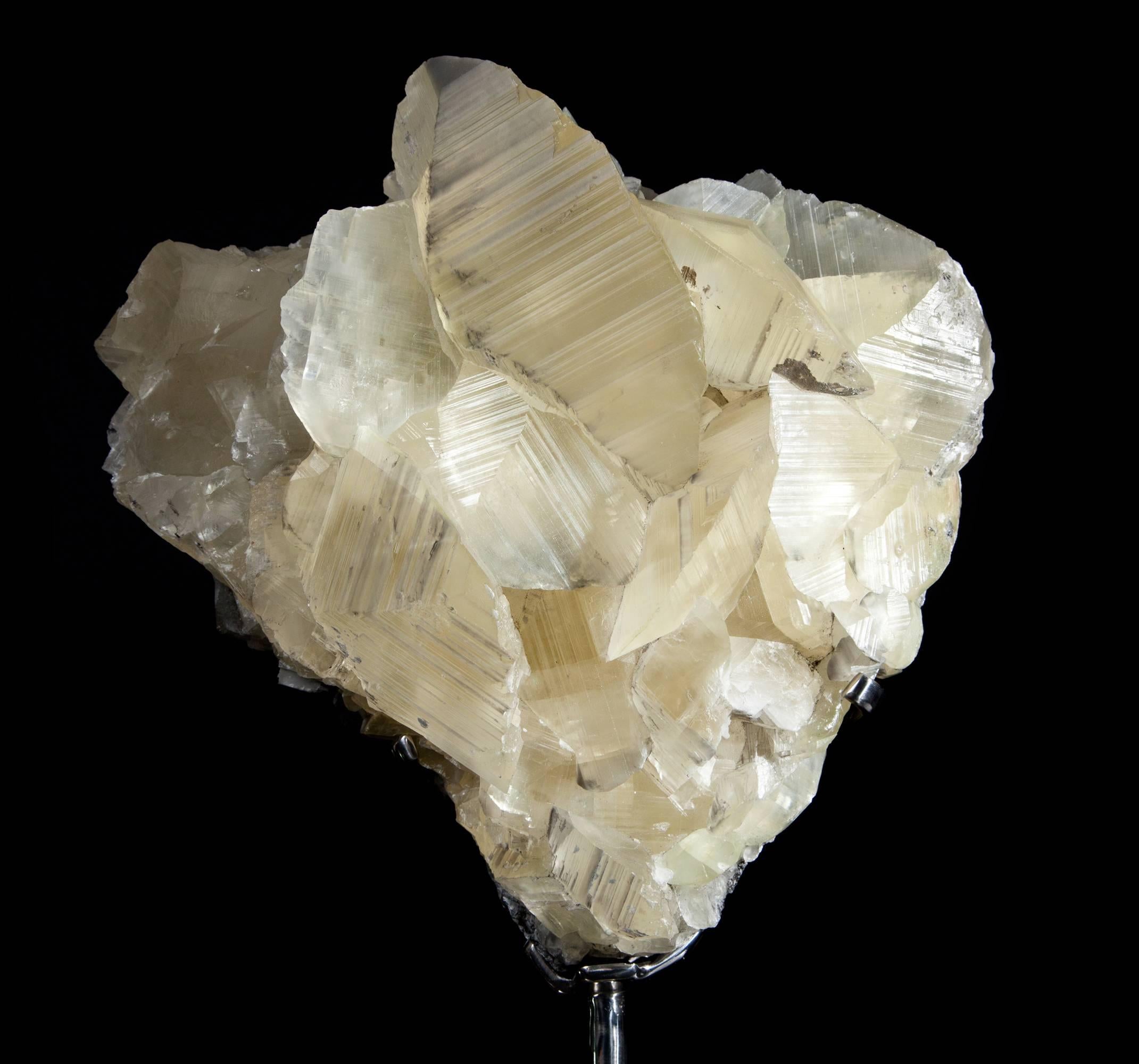 Chinese Mounted Large Yellow Calcite