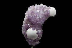Amethyst Cluster with Rare Calcite Domes