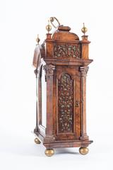 Very Small Unusual 18th Century Amsterdam Burr Walnut Bracket Clock