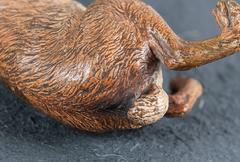 Nice and Rare Vienna Bronze Hare Signed Bergman, circa 1900
