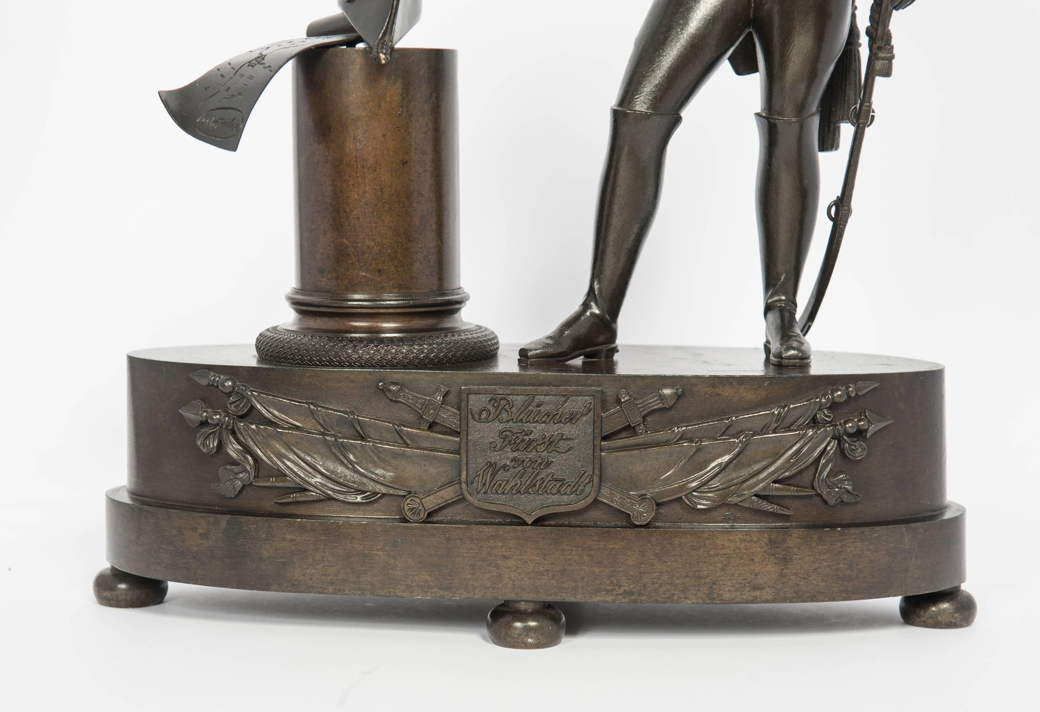 Unusual Bronze Sculpture from Blücher Fürst von Wahlstatt, circa 1810 In Good Condition For Sale In Amsterdam, Noord Holland