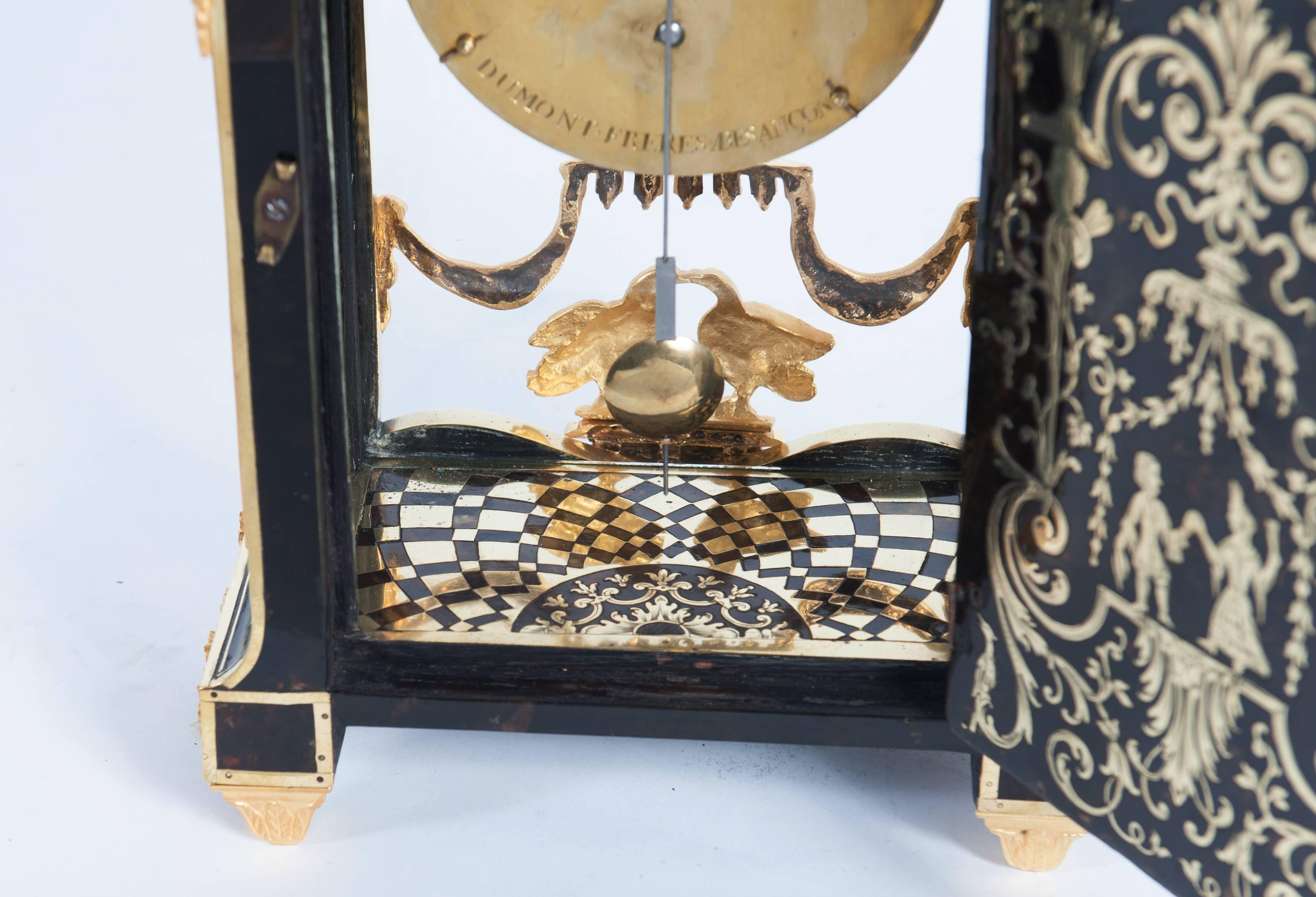 Small Decorative Louis XIV Boulle Inlaid Bracket Clock, circa 1720 In Good Condition For Sale In Amsterdam, Noord Holland