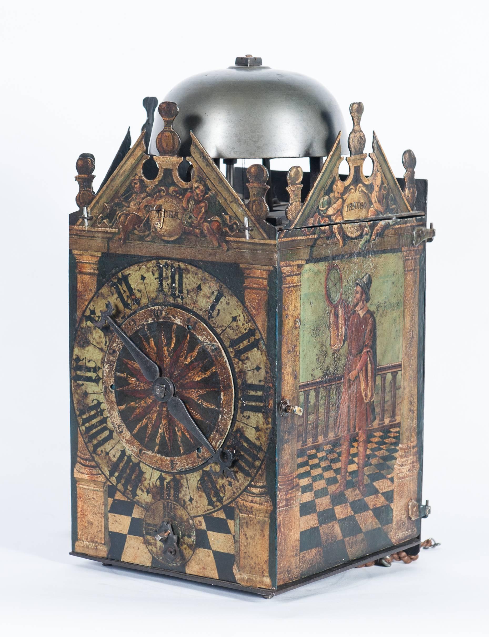 18th Century and Earlier Very Early German Late 16th Century Chamber Clock, Circa 1580 For Sale