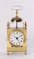 French Brass Striking Alarm 'Capucine' Travel Clock, circa 1830