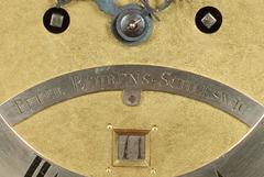 Rare German Mahogany Table Clock by Peter Behrens Schleswig, circa 1770