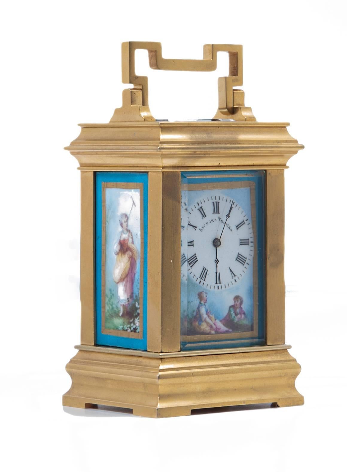 Charming French Small Carriage Clock with 