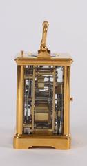 French Gilt Brass Quarter Repeating Alarm Carriage Timepiece, circa 1880