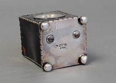 Small English Tortoiseshell and Silver Carriage Clock, circa 1902