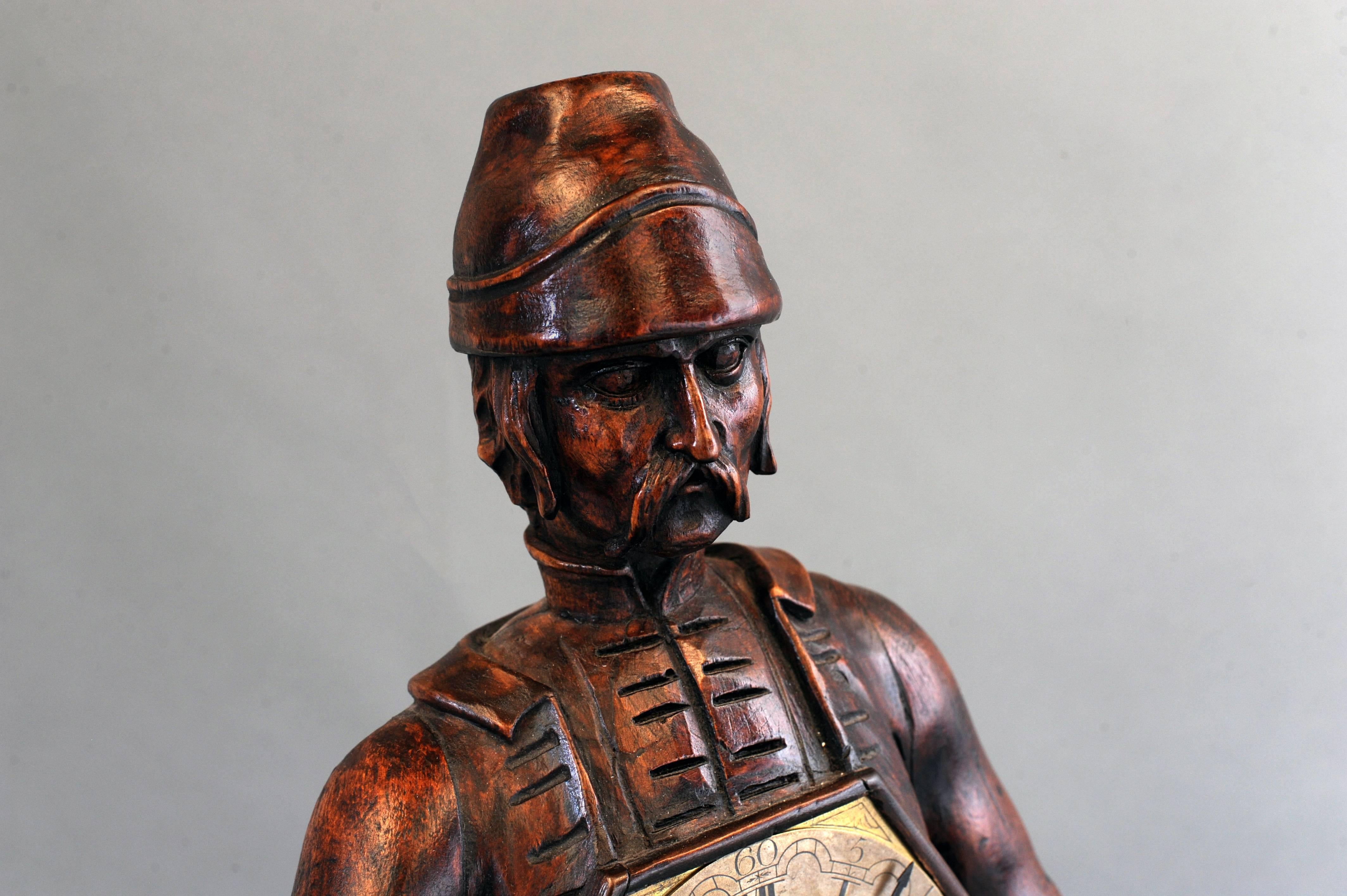Imposing Untouched Central Europe Soldier Figure, circa 1780, Signed J.O.Neutra For Sale 1