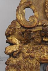 Beautiful French Wood Carved and Original Guild Regency Wall Mirror, 1740