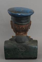 Early 19th Century Dutch Wood Carved Folk Art Painted Figurehead