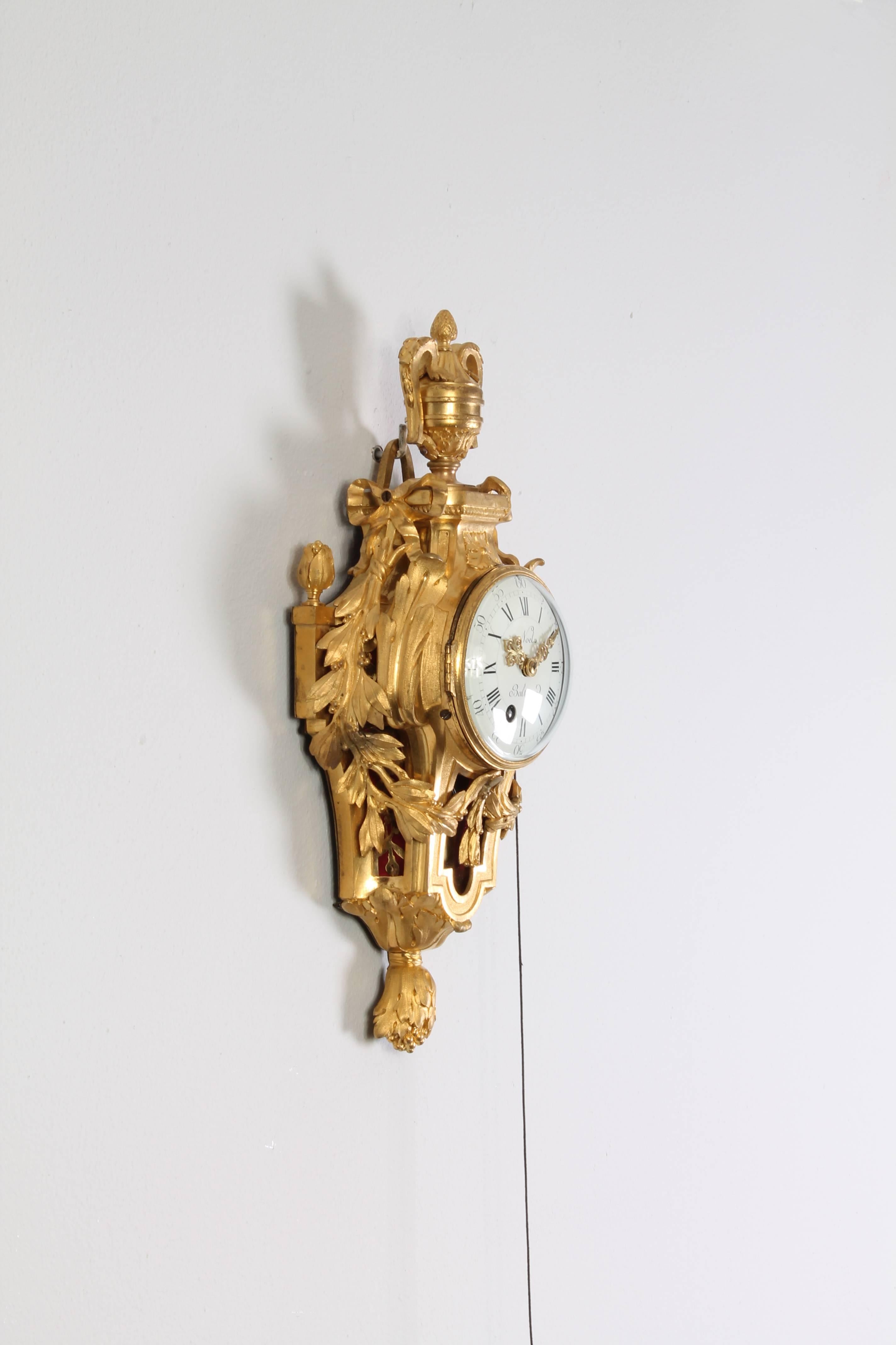 Small and Charming Louis XVI Clock Signed by Noel Balthasar In Good Condition For Sale In Amsterdam, Noord Holland