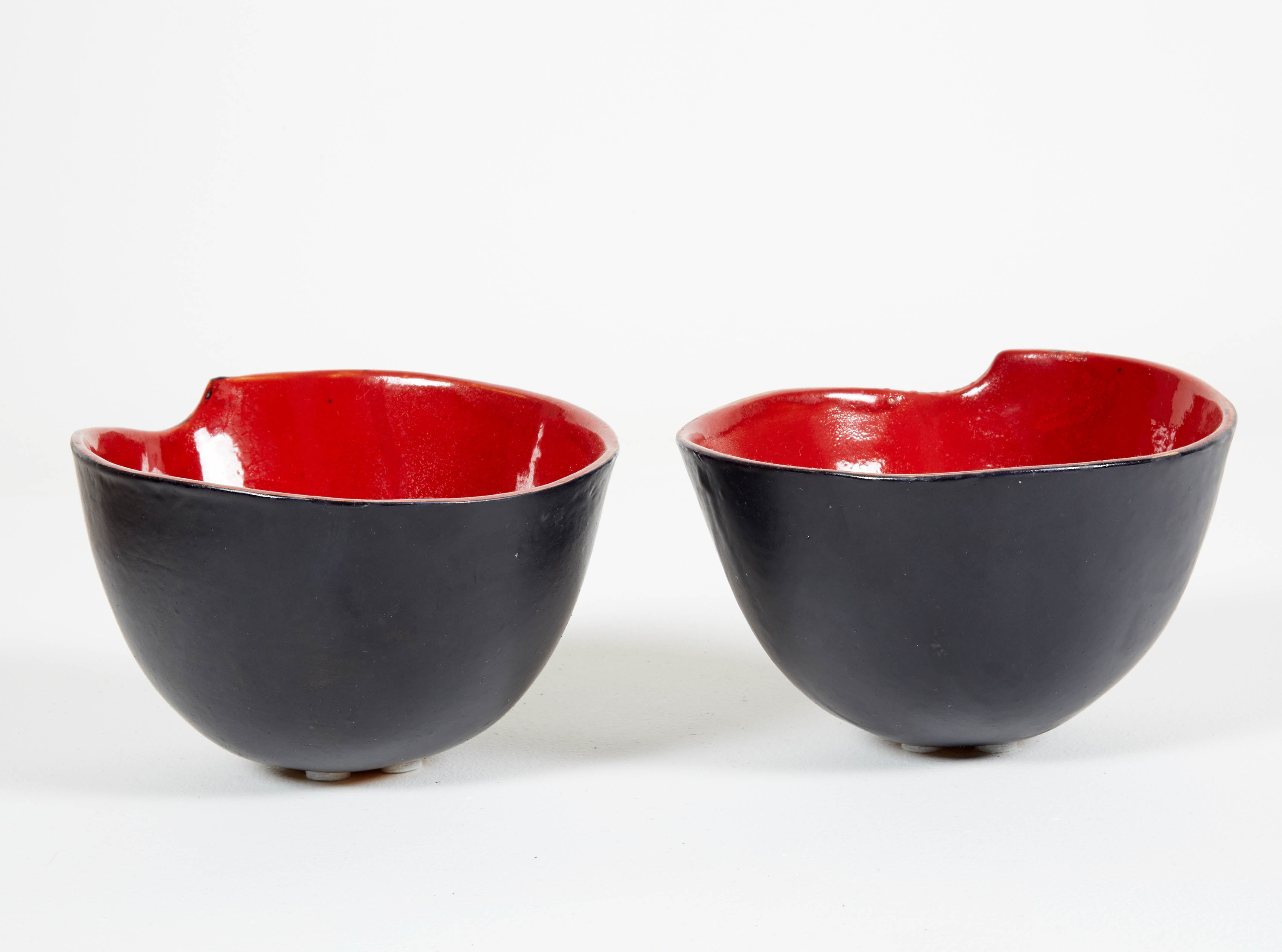 Set of Three Ceramic Bowls For Sale