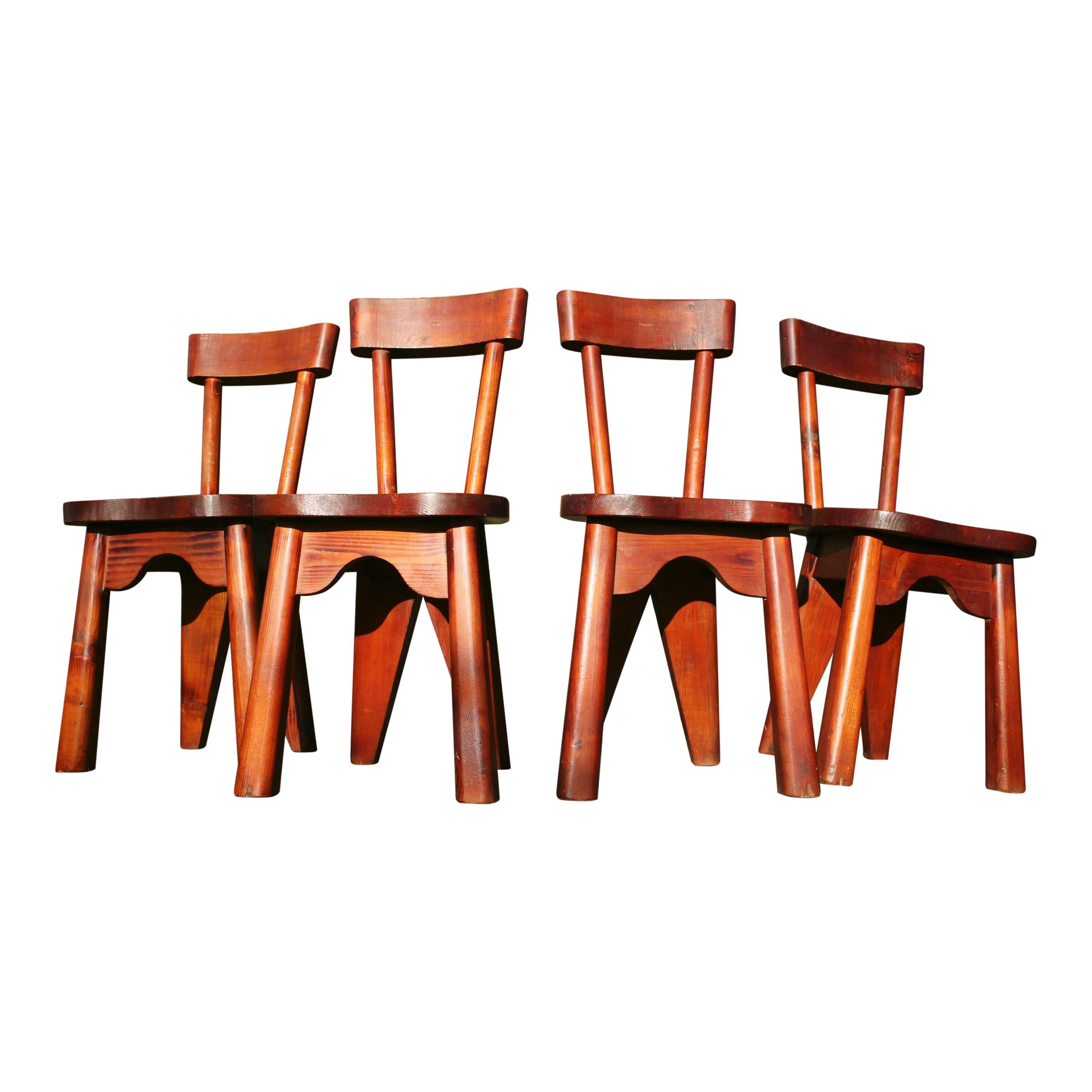 Set of Rare Reference Chairs by Charlotte Perriand, France, 1960s